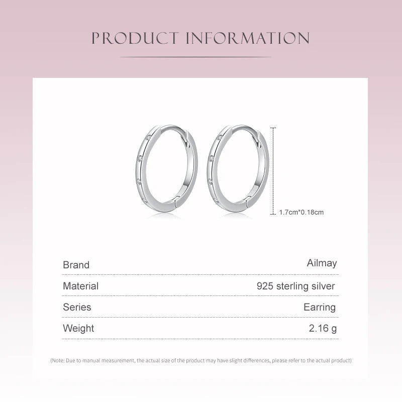 925 Sterling Silver Round CZ Earrings