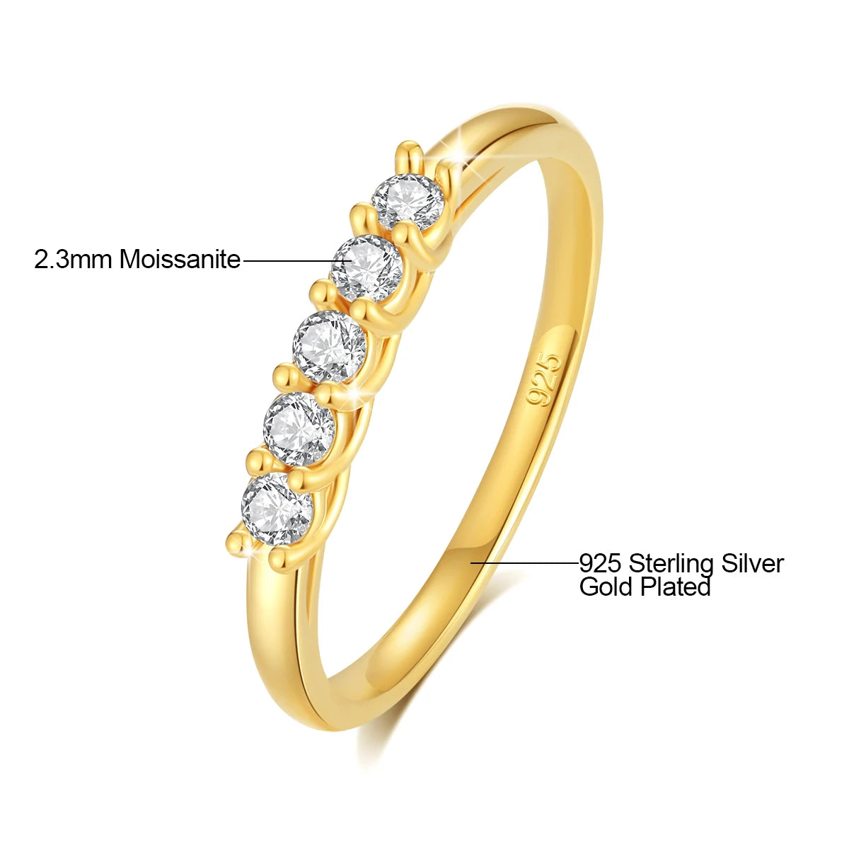14K Gold Moissanite & Diamond Wedding Band